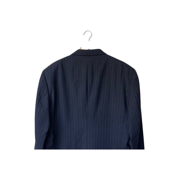 Hart Schaffner Marx Comfort‎ Blazer 46R Navy Blue Striped Old Money Quiet Luxury - Picture 5 of 10